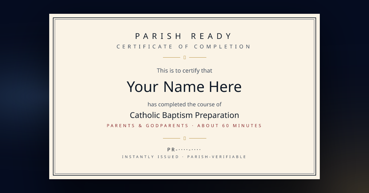 Do Parents Have to Take a Class to Baptize Their Baby? — Parish Ready